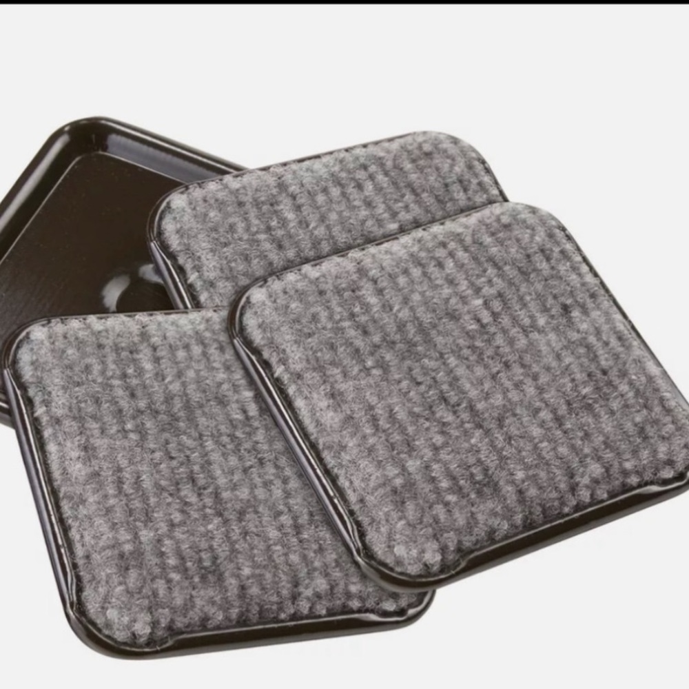 24 pack Waxman SQUARE CARPET CASTER CUPS Protect hard Hard Floors and carpet